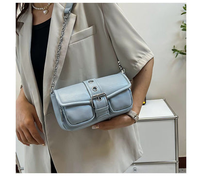Strap Shoulder Buckled Bag Chain