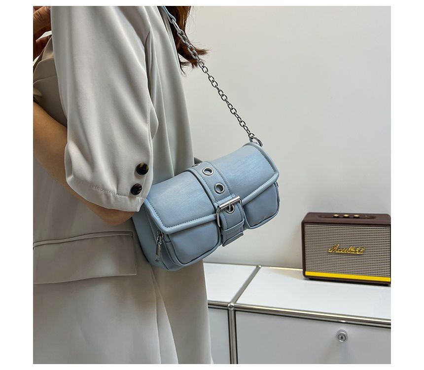 Strap Shoulder Buckled Bag Chain