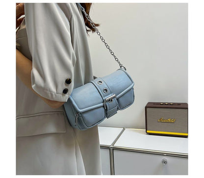Strap Shoulder Buckled Bag Chain