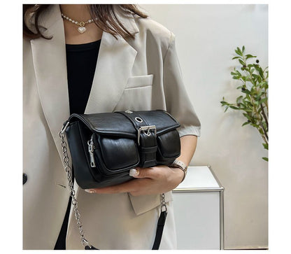 Strap Shoulder Buckled Bag Chain