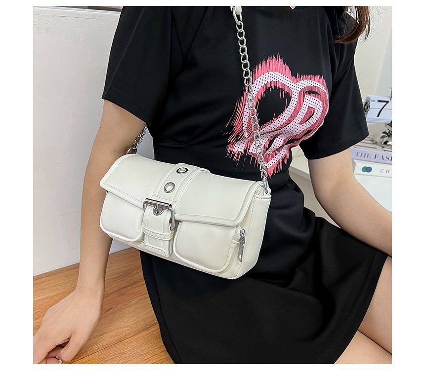 Strap Shoulder Buckled Bag Chain