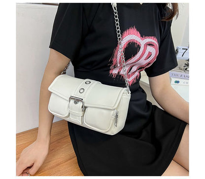 Strap Shoulder Buckled Bag Chain