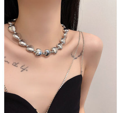 Heart Necklace Choker