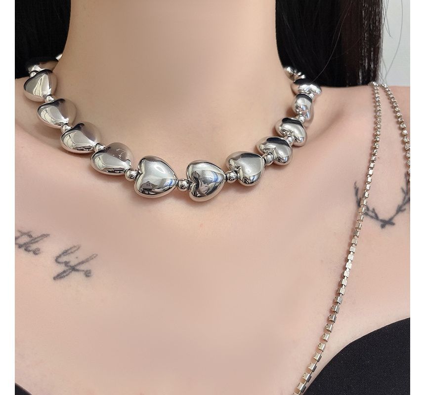 Heart Necklace Choker