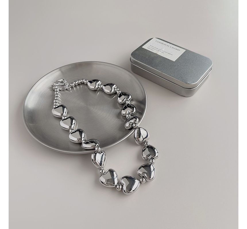 Heart Necklace Choker