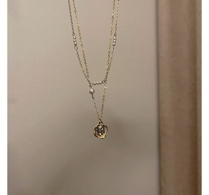 Pearl Faux Necklace Floral