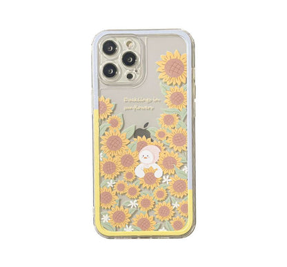 Transparent Sunflower Phone Case Duck