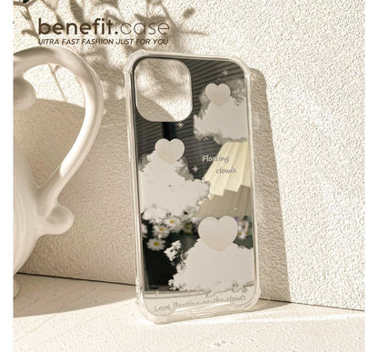 Heart Cloud Mirrored Phone Case