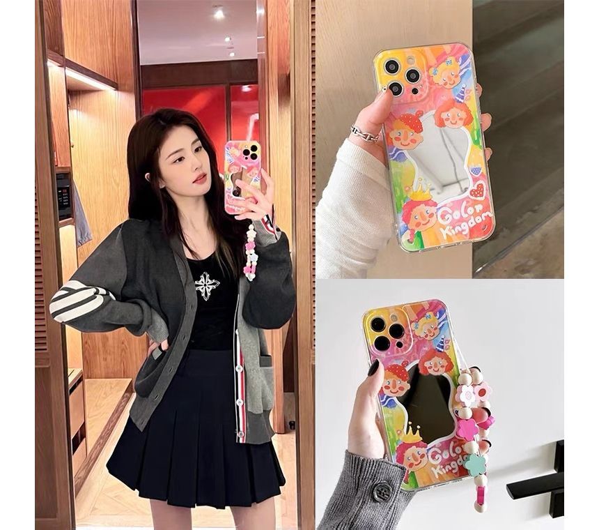 Flower Mirrored Phone Case - iPhone 13 Pro Max / 13 Pro / 13 / 13 mini / 12 Pro Max / 12 Pro / 12 / 12 mini / 11 Pro Max / 11 Pro / 11 / SE / XS Max / XS / XR / X / SE 2 / 8 / 8 Plus / 7 / 7 Plus