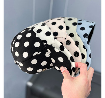 Dot Cap Lettering Polka Embroidered Baseball