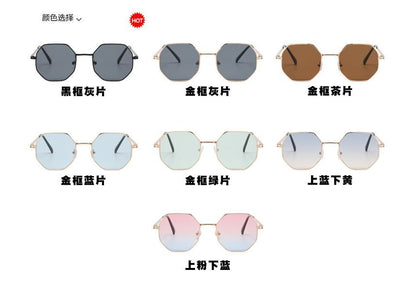 Metal Frame Sunglasses Geometric