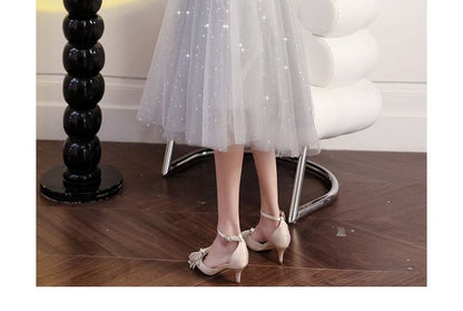 Dress Maxi Prom Shoulder Cold Sequin