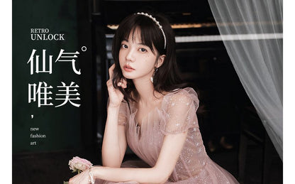 Embellished Short-Sleeve Dress Maxi (Various Prom Designs)