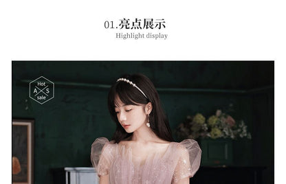 Embellished Short-Sleeve Dress Maxi (Various Prom Designs)