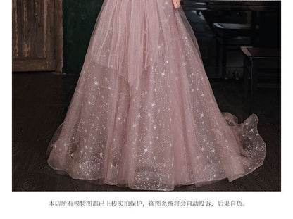 Embellished Short-Sleeve Dress Maxi (Various Prom Designs)