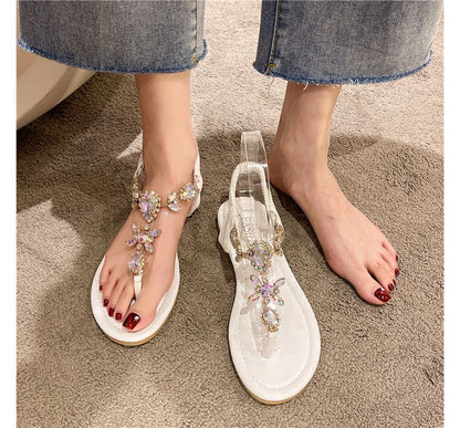 Sandals Thong Embellished