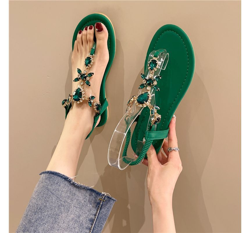 Sandals Thong Embellished
