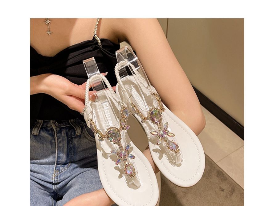 Sandals Thong Embellished