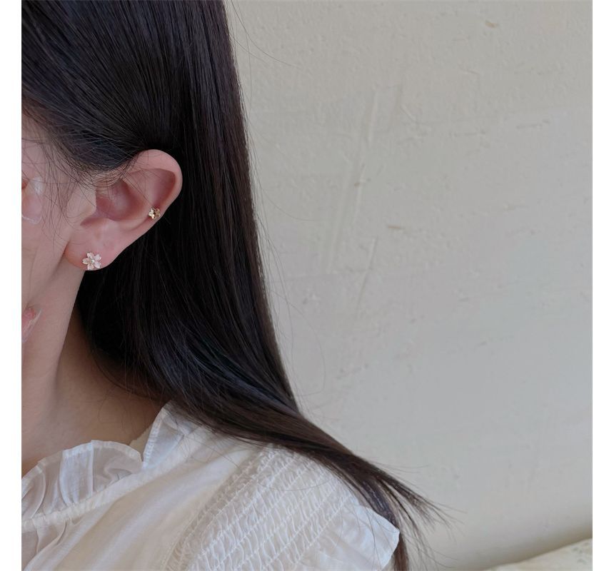 Alloy designs) Sakura 3 Pair Set: (various Earring