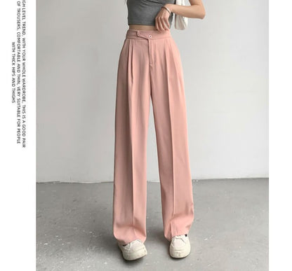 High-Waist Wide-Leg Dress Pants