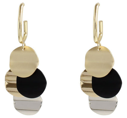 Alloy Fringed Disc Earring