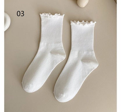 Set of 4: Frill Trim Socks