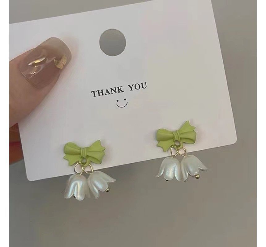 Stud Clip / Ear On Floral Earring