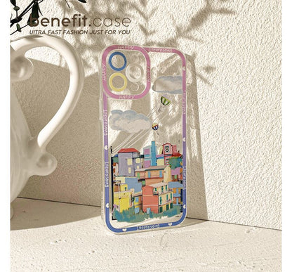 City Phone Case Transparent Print