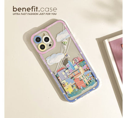 City Phone Case Transparent Print