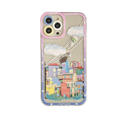 City Phone Case Transparent Print