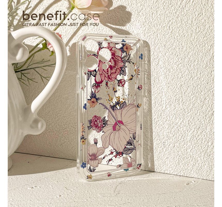 Transparent Flower Case Phone