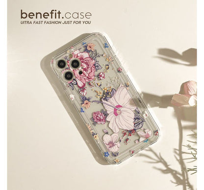 Transparent Flower Case Phone