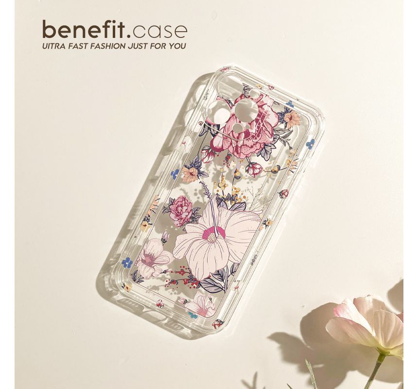 Transparent Flower Case Phone