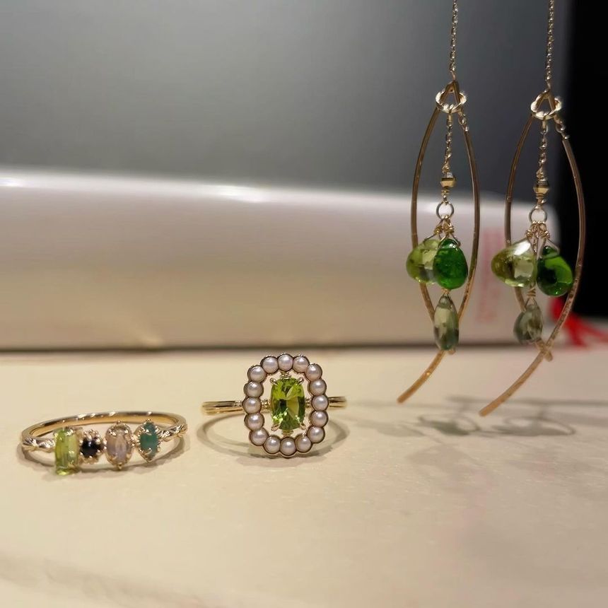 Faux Silver / Pendant Sterling Earring Curve Gemstone Fringed