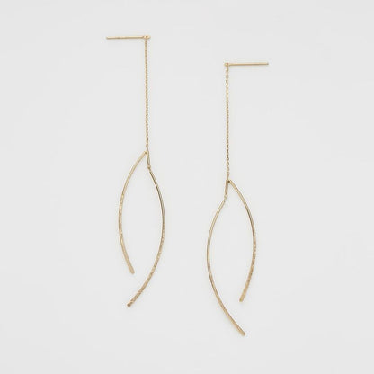 Faux Silver / Pendant Sterling Earring Curve Gemstone Fringed