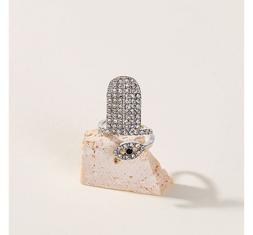 Rhinestone Glaze Nail Ring