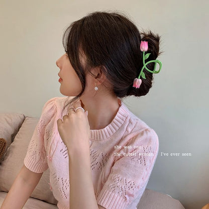 Floral Hair Claw / Hair Clip