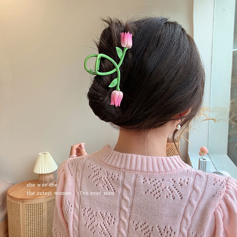 Floral Hair Claw / Hair Clip