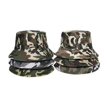 / Hat Print Plain Camouflage Bucket