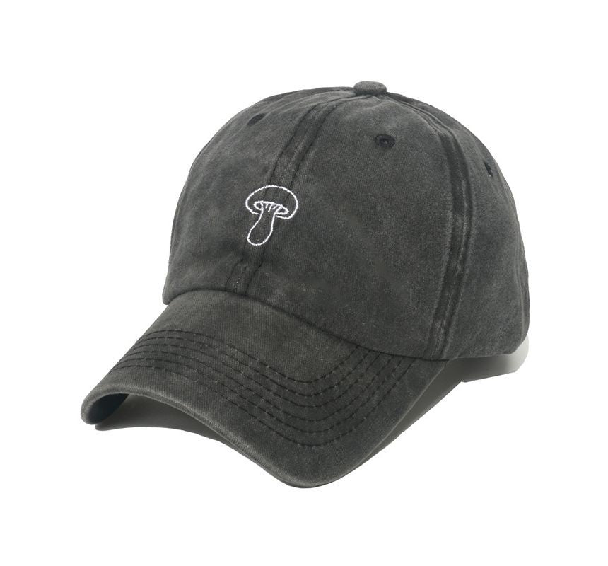 Embroidered Hat Mushroom Bucket Denim