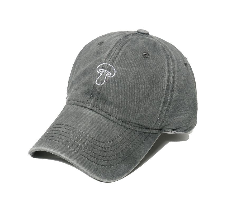 Embroidered Hat Mushroom Bucket Denim