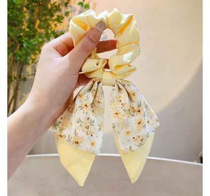 Floral Print Bow Scrunchie