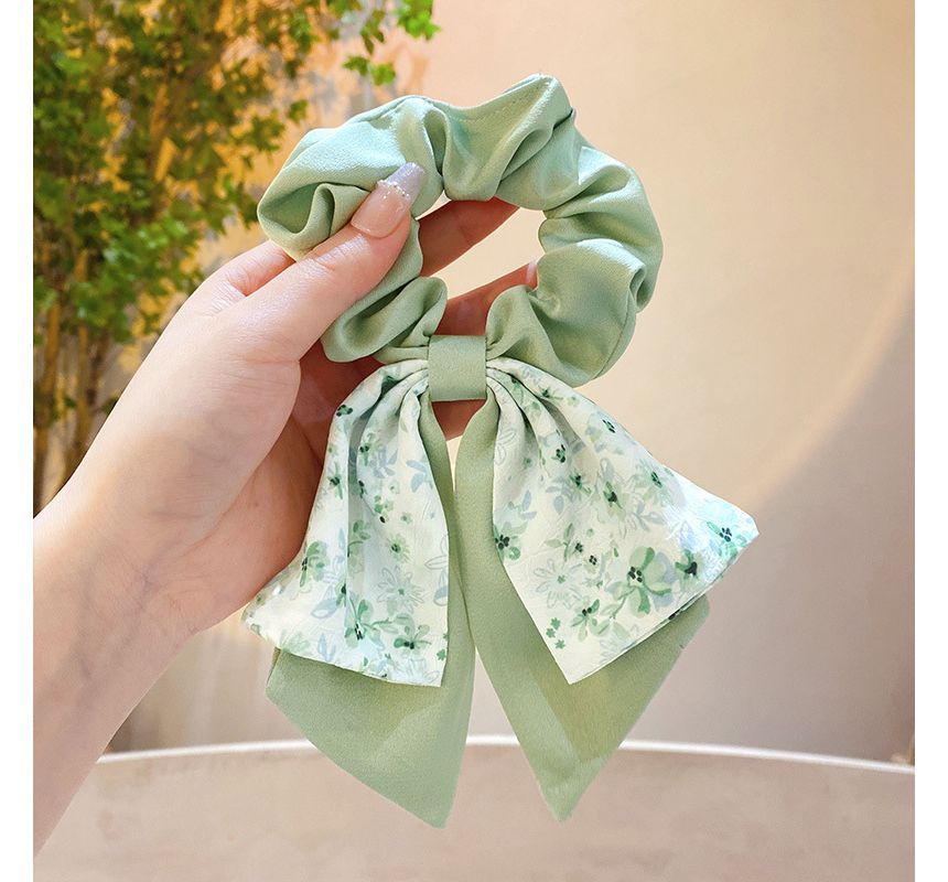 Floral Print Bow Scrunchie