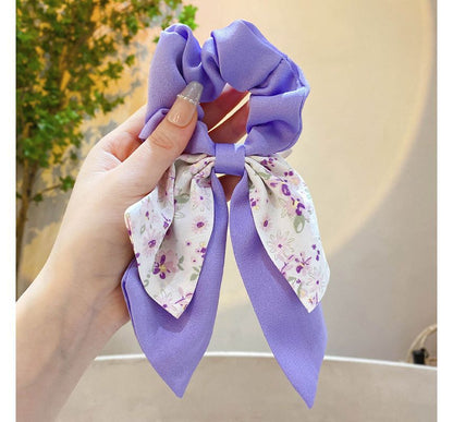 Floral Print Bow Scrunchie