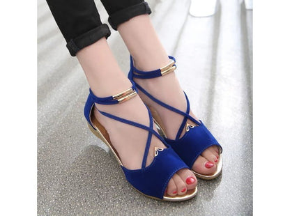 Sandals Low-Heel Ankle-Strap