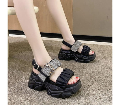 Sandals Platform Rhinestone