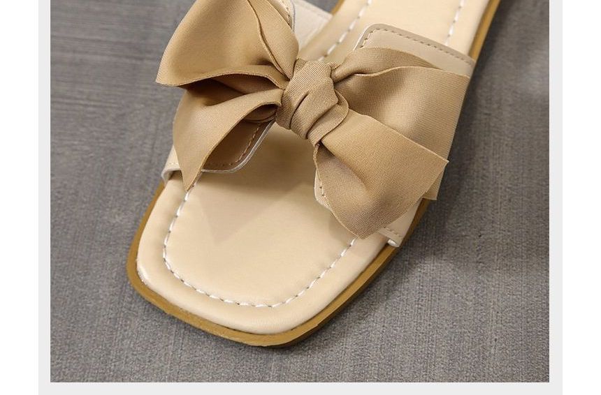 Slide Bow Accent Sandals