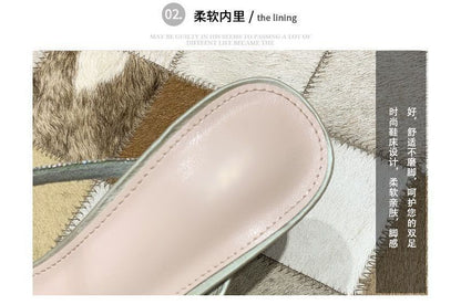 Rhinestone Stiletto-Heel Slide Sandals