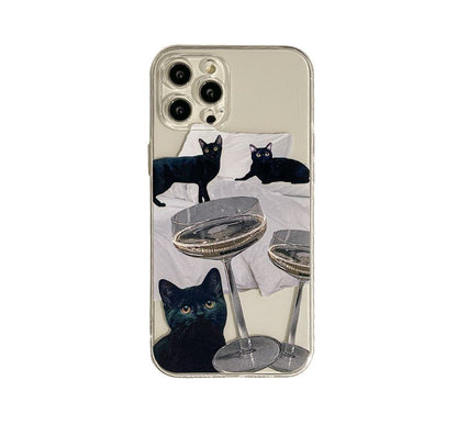 Transparent Cat Phone Case