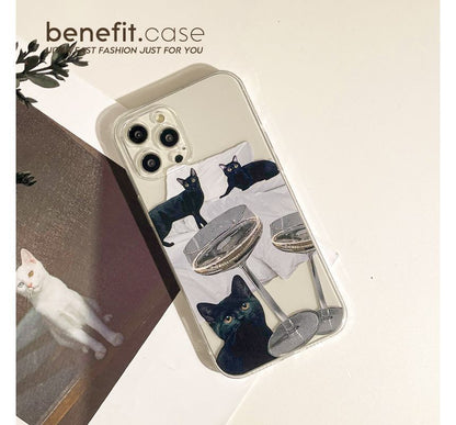 Transparent Cat Phone Case